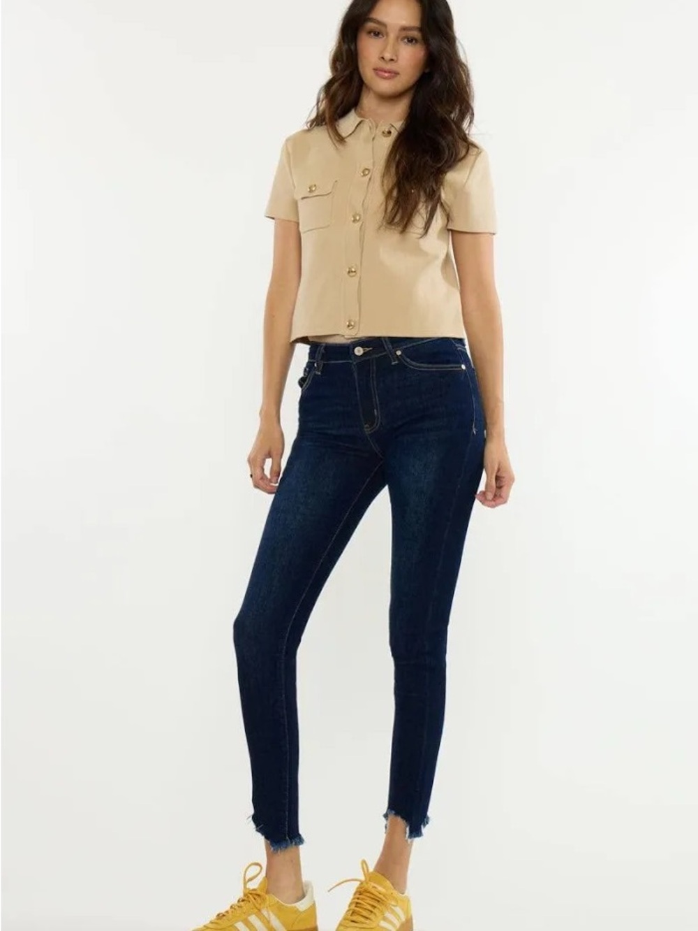 KanCan Dark Blue “Dayna” Shark Bit Denim Size 11/29